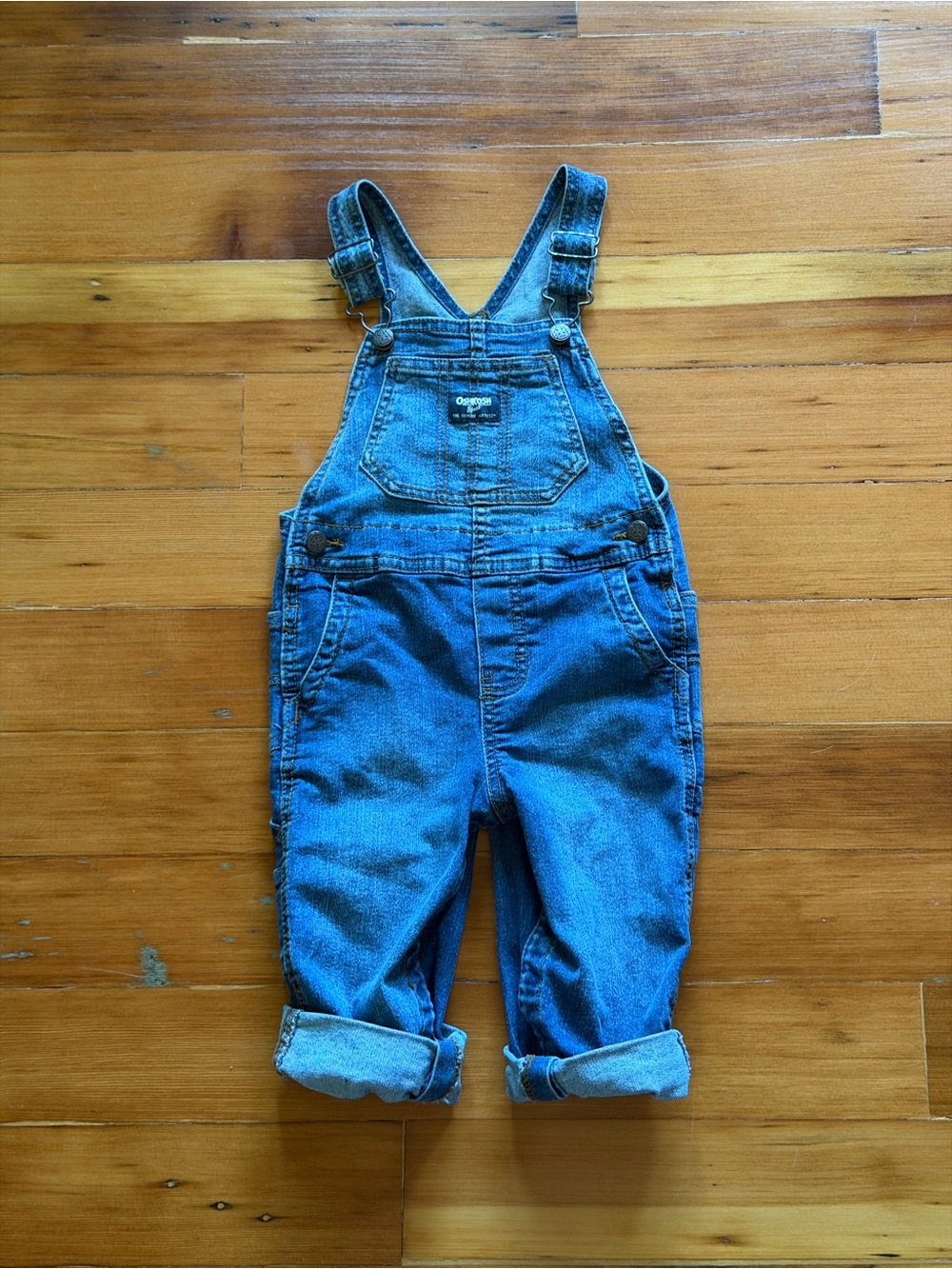 OshKosh Blue Denim Overalls Size 24M